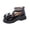 Black#4, variant on Jinhomg Girls Bow Dress Shoes Toddler Mary Janes Shoes Little Girl School Uniform Oxford Shoes for Girl Flats Black 25