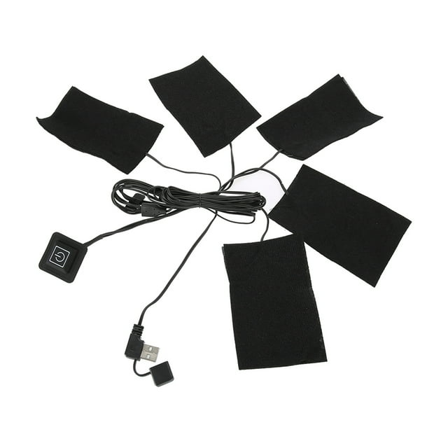 Almohadilla calefactora USB, calentador de ropa eléctrico USB de cinco elementos calefactores, calidad en la que puede confiar