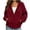 *Wine, variant on VBVC Women's Oversized Full Zip Hooded Sweatshirt , Casual Drawstring Hoodie Jacket For Women , Ladies' Basic Fall Top with Pockets, White , S-2XL