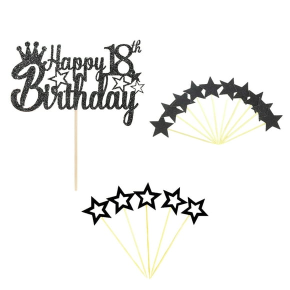Happy 18th Birthday Cake Topper, Unique Eye-Catching Design, Original Design Elevates 18th Birthday Cake Decorations Making the Day More Memorable