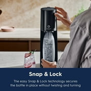 SodaStream E-Terra Sparkling Water Maker Bundle with CO2, 2 Bottles, and Pepsi Drink Mix, Black