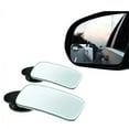 Kairuite Rectangle Blind Spot Mirror HD Glass Convex Lens Frameless