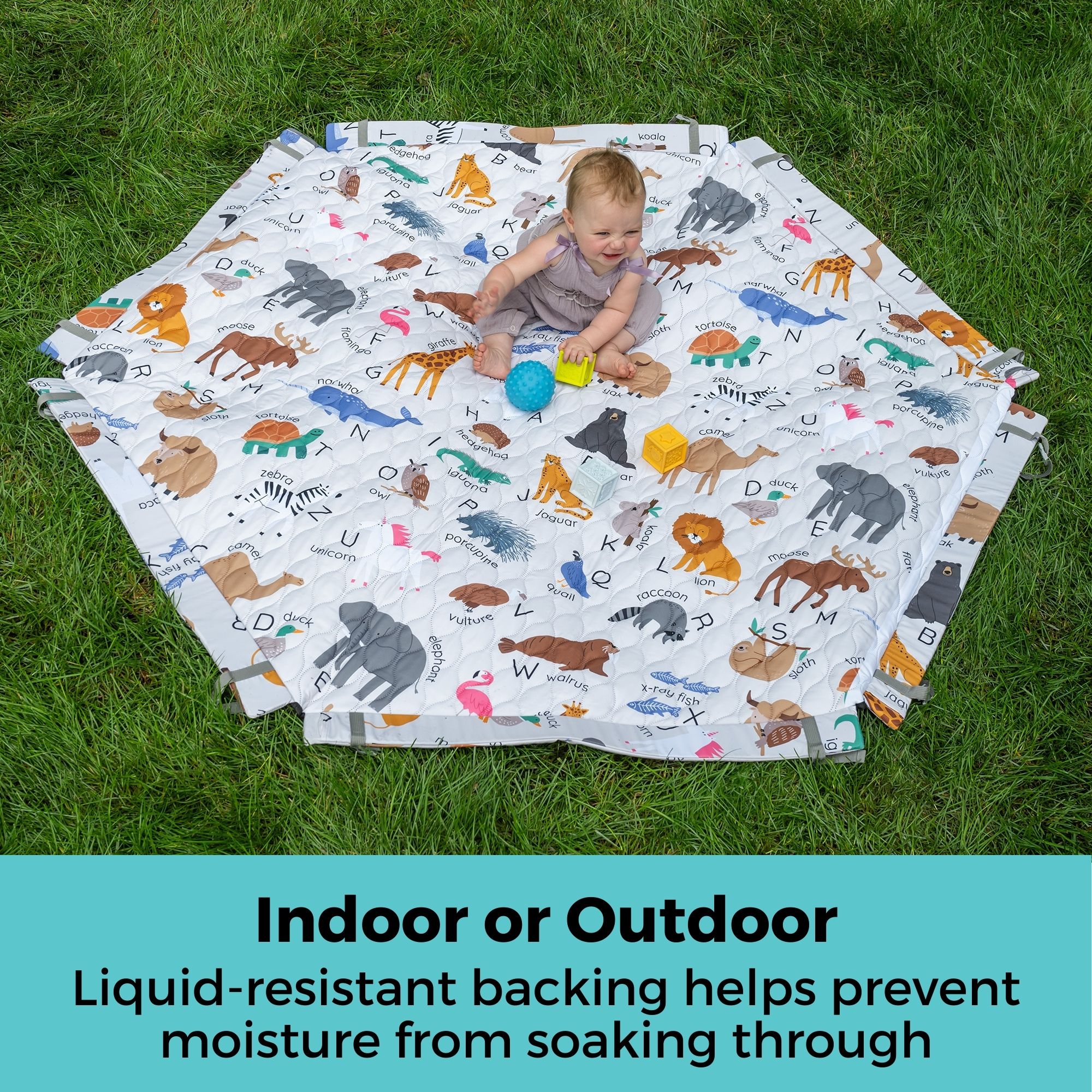 Toddleroo by North States SecureMat Playmat for Superyards, Animal Alphabet