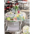 thumbnail image 4 of Outdoor Tablecloth with Umbrella Hole and Zipper, Easter Round Table Cloth 54 Inch Waterproof Tablecloth, Rustic Gnomes Duck Floral Colorful Eggs Wooden Grain Picnic Table Cover for Patio Camping, 4 of 7
