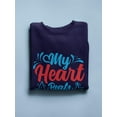 thumbnail image 3 of My Heart Beats Red White Blue Sweatshirt Men -Image by Shutterstock, Male Medium, 3 of 4