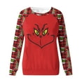 thumbnail image 4 of Ugly Christmas Sweatshirts for Women 2025 Xmas Long Sleeve Shirts Crewneck Pullover Red XXL, 4 of 5
