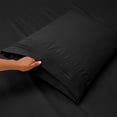 thumbnail image 5 of Home Bedding Set Bed Sheet Mattress Cover Pillowcase Solid Color Polyester Bedding Kit black full, 5 of 7