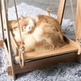 thumbnail image 3 of Pet Swing Hammock Swing Bed Comfortable Summer Detachable Wooden Cradle Hammock, 3 of 8
