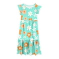 thumbnail image 5 of Mikilon Girls Casual Maxi Floral Dress Long Sleeve Holiday Dresses with Pockets for 6-12 Years, 5 of 5