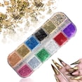 thumbnail image 3 of Foil Nail Glitter Chip Art Decoration, Manicure Nail Glitter Sequins, Foil Nail Paillette Chip, 3D DIY Nail Gems Decoration, Multicolor Gold Silver Flakes Acrylic Crystals Nail Accessories, 3 of 8