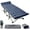 striped bed (with pearl cotton blue pad), variant on NAIZEA Folding Camping Cot, 75" Sleeping Cot for Adults ，Foldable Guest Bed with Carry Bags and Mattress