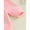 thumbnail image 6 of Toddler Baby Girl Boy Valentines Day Outfit Long Sleeve Letter Print Sweatshirt Shirt Infant Spring Clothes, 6 of 8