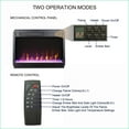 thumbnail image 5 of Electric Fireplace Insert, 23 Inch Ultra Thin with Realistic Flame & Crystals, Remote/Timer, Overheating Protection | Vent Free | Tempered Glass+Sheet Metal+Plastic, 5 of 11