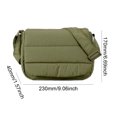 thumbnail image 2 of Bolso Hobo de plumón para mujer, bolso de mano suave e hinchado, bolso bandolera, bolso de viaje holgado, 2 of 7