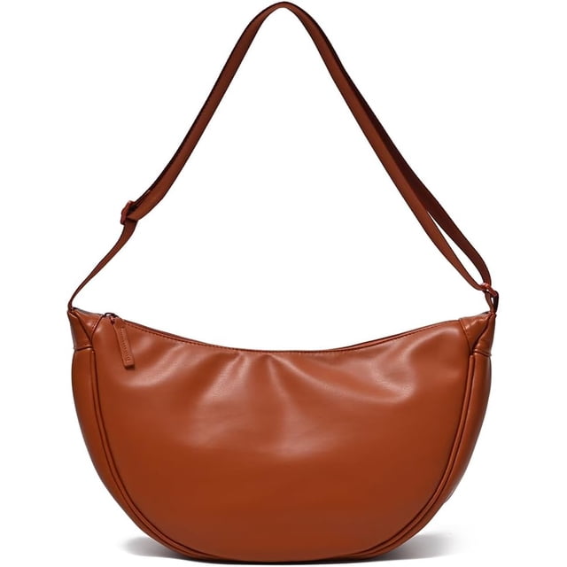 LHSHIDU Crescent Bag Crossbody Purses for Women Bag Crossbody Sling Bag Faux Leather Shoulder Crescent Purse