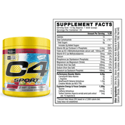 C4 Sport Pre-Workout Powder, Hawaiian Punch® Fruit Juicy Red®, 20 Servings