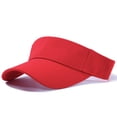 thumbnail image 2 of Trgacdwlo Sports Sun Visor Hats Adjustable Wide Brim Breathable Lightweight UV Protection Sun Hat for Men Women Running Hiking Red, 2 of 8