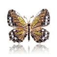 thumbnail image 2 of Golden Monarch Butterfly Crystal Pin/Brooch, 2 of 4