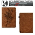 thumbnail image 2 of Dteck Case for Kindle Fire HD8/HD8 Plus 12th 10th Generation (2022/2020) 8 inch,Magnetic Leather Flower Pattern Card Slots Smart Case Shockproof Rubber Kickstand Cover,Brown, 2 of 6