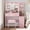 Pink, variant on UGTOO Elegant White Vanity Desk with LED Mirror & Gold Handles - 5 Drawers, Storage Shelves & Stool (Built-in USB Charging, Easy Assembly)