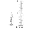 thumbnail image 4 of Small Sterling Silver Lighthouse Earrings, Hypoallergenic Platinum Ear Wires, Gift for Her, 4 of 4