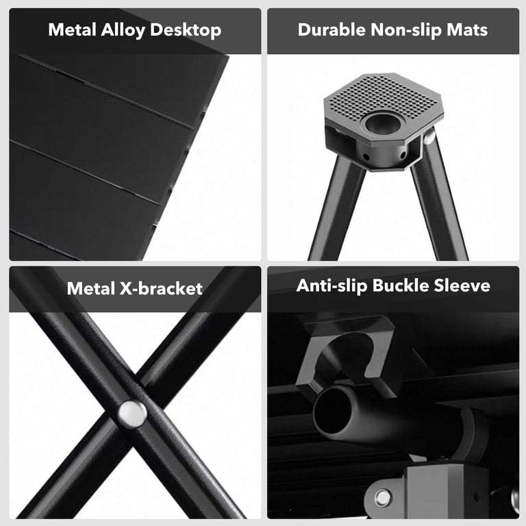 backpack folding mini metal table iClimb Ultralight Compact Alu. (Silver - S) a versatile outdoor companion Bn-link Small Camping Table, Portable