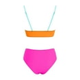 thumbnail image 4 of Womens Swimsuits Two Piece Bikini Sets Bathing Suits for Women Summer Color Block Swimwear Gibobby(S,Orange), 4 of 8