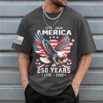 thumbnail image 2 of 250 Anniversary USA Shirt Mens Flag Tshirt 250th America Anniversary Tee 250 Years Patriotic Tops, 2 of 6