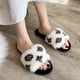 thumbnail image 5 of Pantuflas peludas para mujer, pantuflas peludas para mujer, pantuflas de piel peluda con punta abierta, pantuflas peludas para mujer, las mejores en su clase, 5 of 8