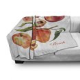 thumbnail image 3 of Peach Soft Flannel Fleece Blanket, Artwork with Natural Inspiration Delicious Nectarines for a Healthy Diet Theme, Cozy Plush for Indoor and Outdoor Use, 70" x 90", Orange Red Green, by Ambesonne, 3 of 6