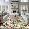 thumbnail image 3 of 6'x9' Area Rugs, Botanical Print Indoor Outdoor Area Rug for Living Room Bedroom, Vintage Plants Herbs Fruit Flower Washable Bathroom Rugs Kitchen Floor Carpet Mats Home Decor Aesthetic, 3 of 8