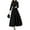Black, variant on ZANZEA Womens Dresses O-Neck Evening Long Gowns Solid Color Dress