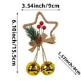 thumbnail image 3 of Surpdew Christmas Pentagram Bells Accessories Pendant Christmas Tree Ornament Bow Bells Festive Ambiance Decoration Gold-B, 3 of 6