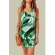 thumbnail image 3 of ABPHQTO Vestido de mujer sin mangas con estampado de hojas verdes, 3 of 5