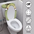 thumbnail image 3 of HELLHERO Polyester Bathroom Toilet Cozy Set & Washable Toilet Lid Dust Cover Set & Universal for Household Elastic Bottom, 3 of 7