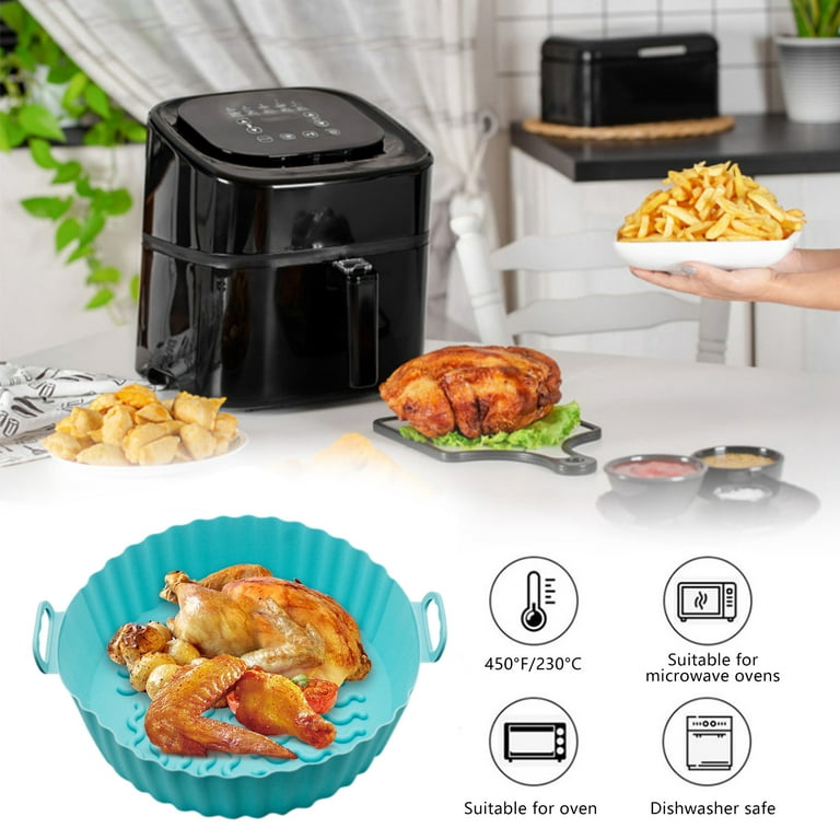Air Fryer Silicone Pot,3 Pack Air Fryer Silicone Liners Fits 3QT - 5QT Air  Fryer