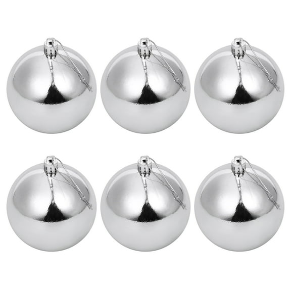 WRITWAA 12Pcs Silver Sphere Decoration Balls for Christmas Tree Ornament