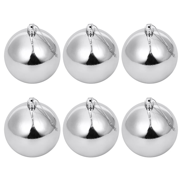 Minkissy 12Ud Esferas Colgantes Plateadas Para De Árbol De Material Plástico