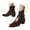 Red, variant on Women's Chelsea Boots with Belt Buckle Chunky Heel Cap Toe Side Zipper Fashion Casual Business Chukka Booties