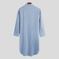 thumbnail image 5 of Ketyyh-chn99 Mens Hooded Robe, Soft Lightweight Plush Robes for Men Men's Long Sleeve Button Solid Color Shirt Nightdress Robe Size for 3XL,Watermelon Red, 5 of 5