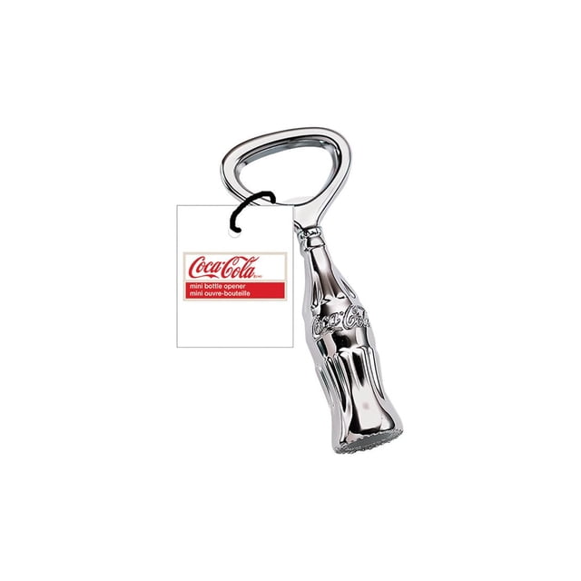 Abridor de botellas Coca-Cola Mini de metal cromado