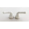 thumbnail image 2 of American Brass Faucet Handle CRD-UCCW Fits All American Brass Non-Metallic Faucets; Teapot Handle; With Hot And Cold Button; White; With Retail Packaging, 2 of 4