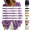 thumbnail image 3 of VJGBEGW Women Velvet Peter Pan Collar Button Down Blouses Long Sleeve oft Velour Shirts Loose Fit Dressy Casual Tops Navy L, 3 of 6