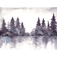 thumbnail image 2 of Charest, Doris 32x25 Black Ornate Wood Framed with Double Matting Museum Art Print Titled - Purple Forest, 2 of 4