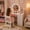 White and Pink with Drawers, variant on Haewon 35" Kids White Vanity with Lighted Mirror & Charging Station, Kids Vanity Table and Chair Set with Storage Cabinet & Drawers, Vanity for Kids, White
