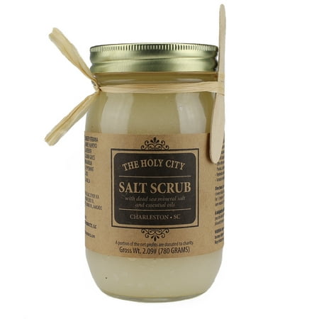Holy City Skin Products Dead Sea Salt Hand & Body Scrub Bamboo Green Tea 16fl
