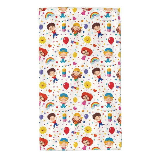 Balery Childrens Party Toalla de Microfibra Premium con Estampado – 27.5x16 pulgadas, Alta Absorción, Suave y Aterciopelada, Secado Rápido