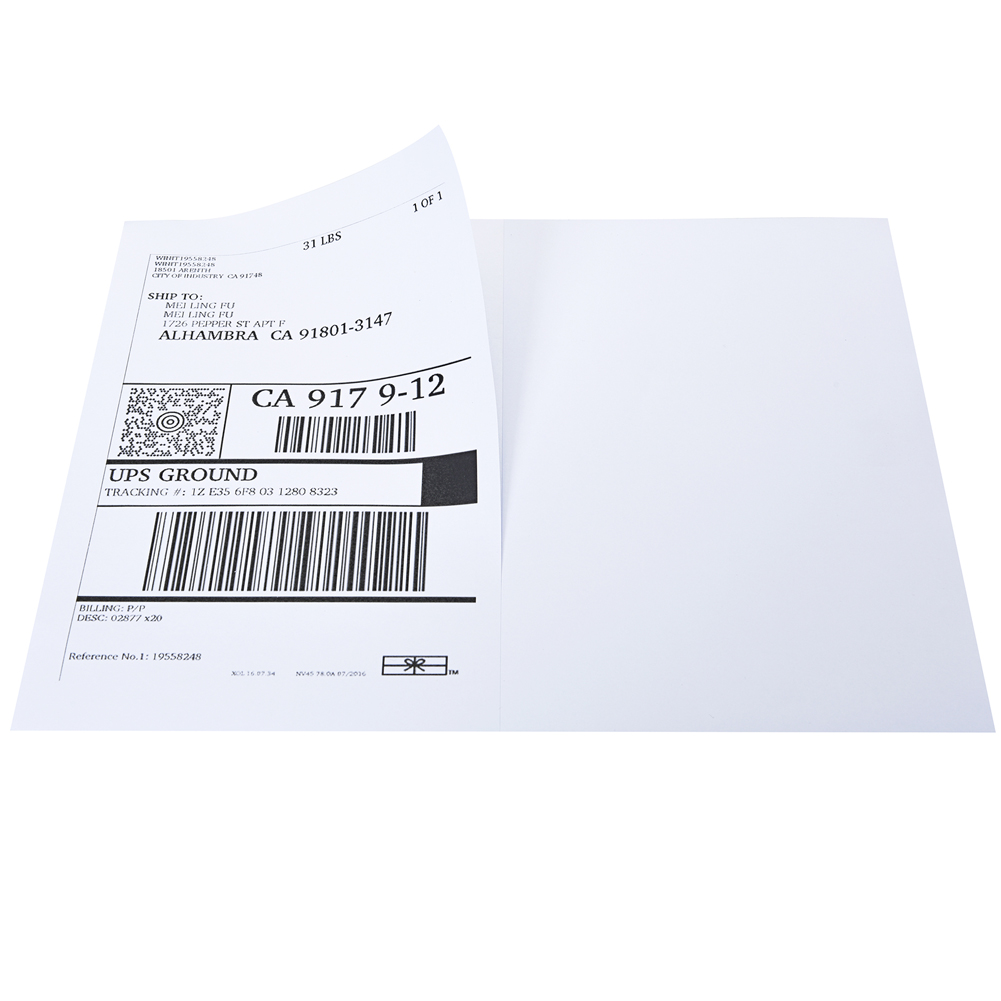 Pro Office 2000 Half-Sheet Shipping Labels - 8.5x5.5 - USA Made