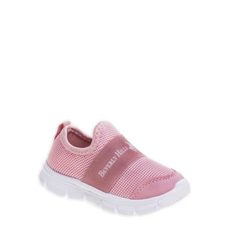 Beverly Hills Polo Club Band Slip-On Knit Athletic Sneaker (Toddler Girls)