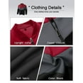 thumbnail image 6 of Fexilor Mens Lightweight Jacket Casual Bomber Jacket Color Block Varsity Coat, 6 of 7